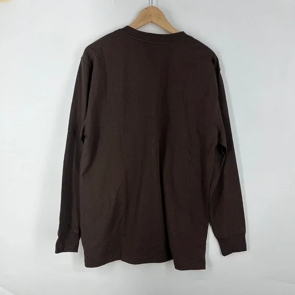 Dickies Mens 2 Pack Long Sleeve Pocket T-Shirt WL450 Brown Gray Medium NWT - Picture 10 of 13